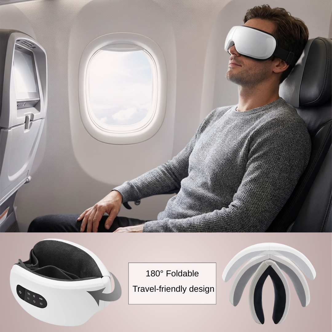 4D Electric Smart Eye Massager Bluetooth Vibration Heated Massage for Tired Eyes Dark Circles Remove Eye Care