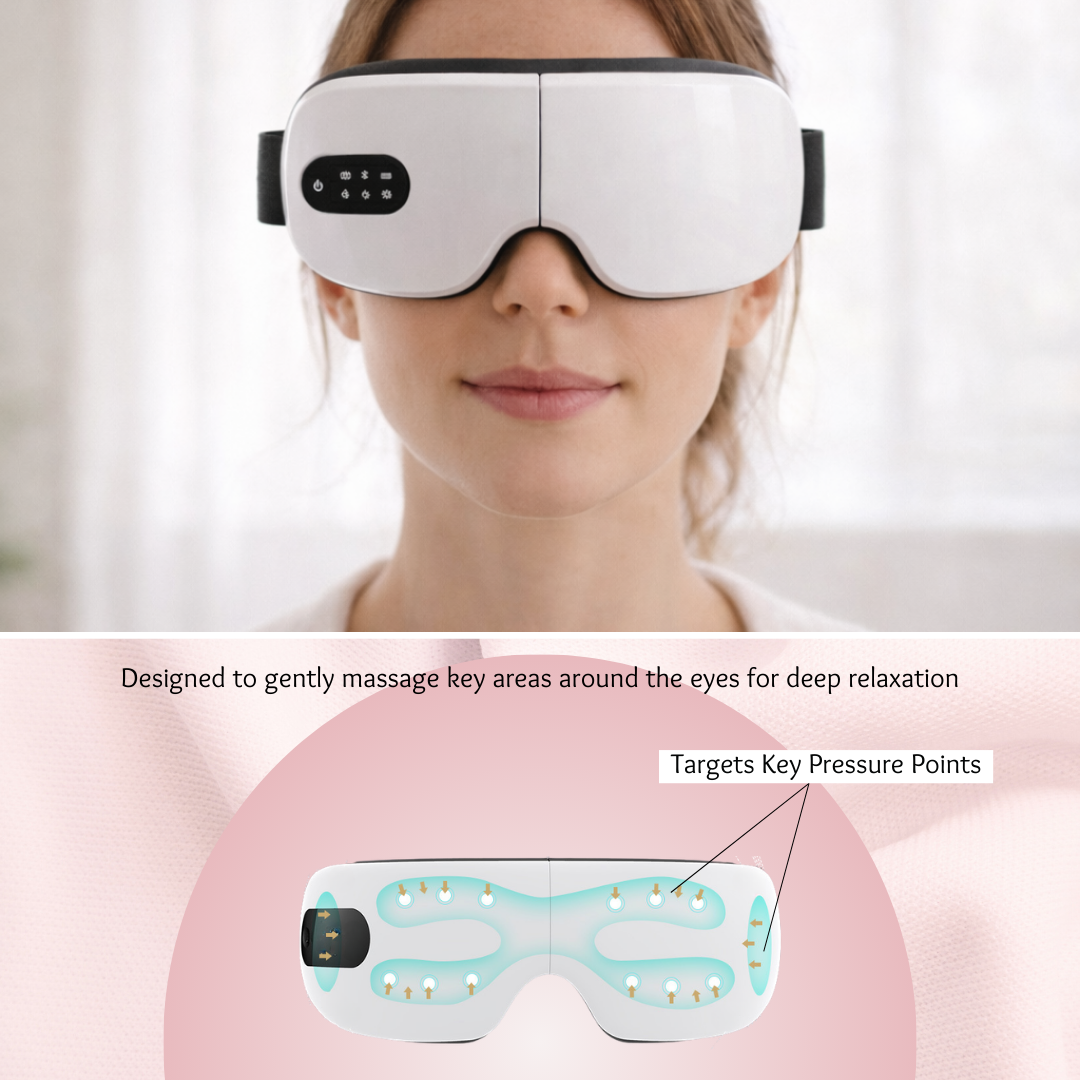 4D Electric Smart Eye Massager Bluetooth Vibration Heated Massage for Tired Eyes Dark Circles Remove Eye Care